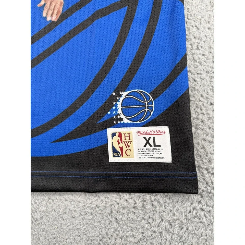 Mitchell‎ & Ness Grant Hill Jersey Men's XL Blue Orlando Magic Sublimated AOP